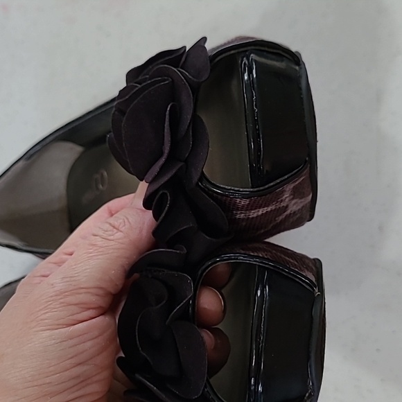 Nine & Co animal print peep-toe heels size 7 - Picture 6 of 12